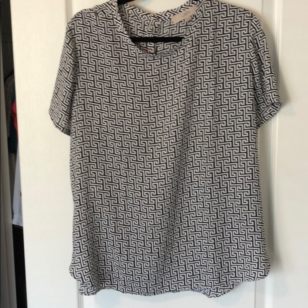 Ann Taylor LOFT short sleeve blouse
